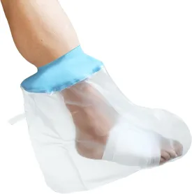 100% Waterproof Foot Cast Cover for Showering, Reusable Adult Foot Cast Protector, Cast Covers for Shower, Watertight Cast Bag for Foot, Ankle, Burns