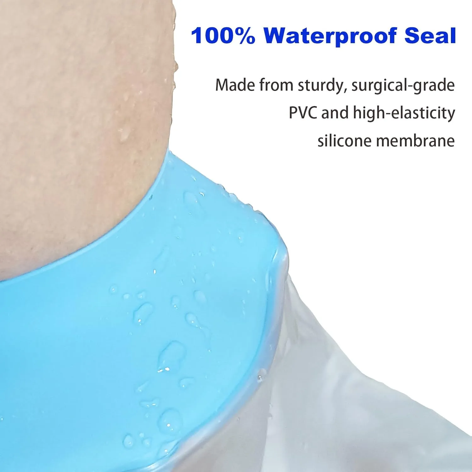 100% Waterproof Foot Cast Cover for Showering, Reusable Adult Foot Cast Protector, Cast Covers for Shower, Watertight Cast Bag for Foot, Ankle, Burns