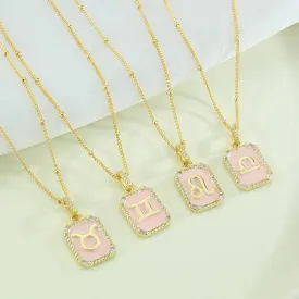 18k Gold Plated Zodiac Sign Pendant Necklace