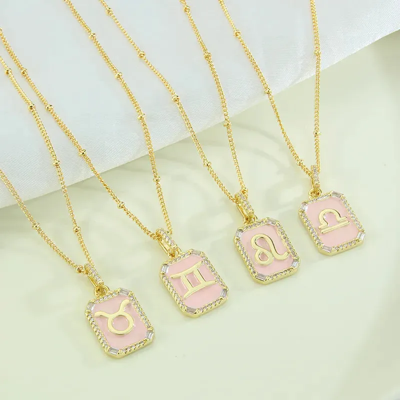 18k Gold Plated Zodiac Sign Pendant Necklace