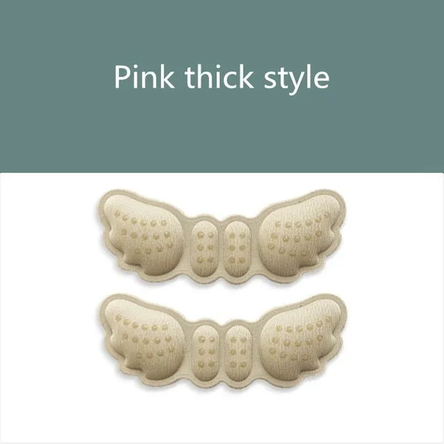 1Pair High Heel Insoles Butterfly Adjust Size Heel Liner Grips Protector Sticker Heel Pad Foot Care Anti Keep Abreast Heel Pads