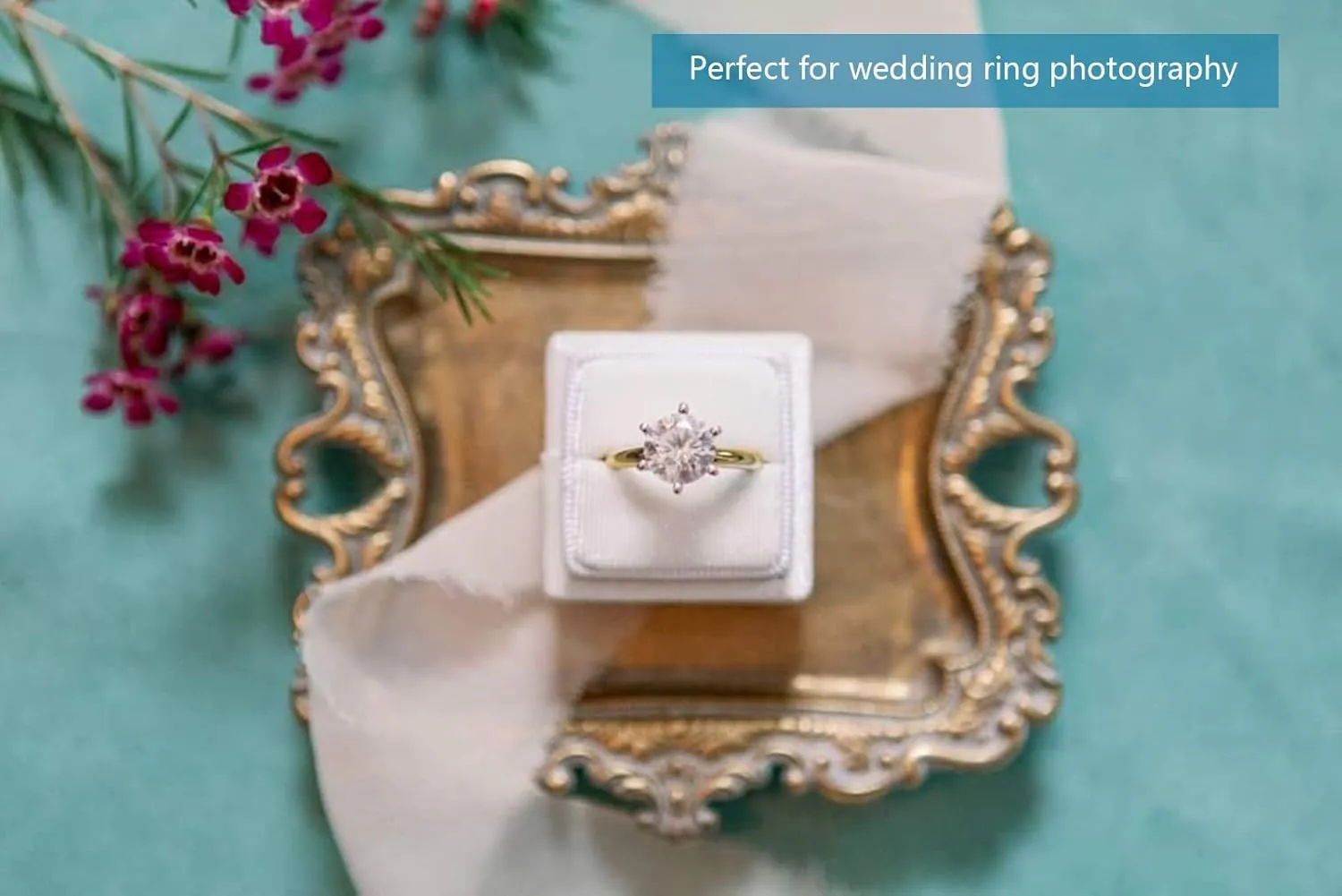 2 Pack Vintage Small Gold Ring Dish, Birthday & Wedding Gifts for WomenWedding Ring Tray- 5.3 x 4.5 inches