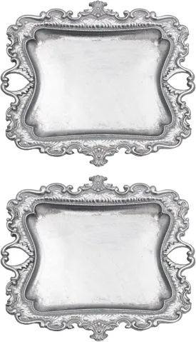 (2 PACK) Vintage Small Sliver Ring Dish, Birthday & Wedding Gifts for WomenWedding Ring Tray - Sliver