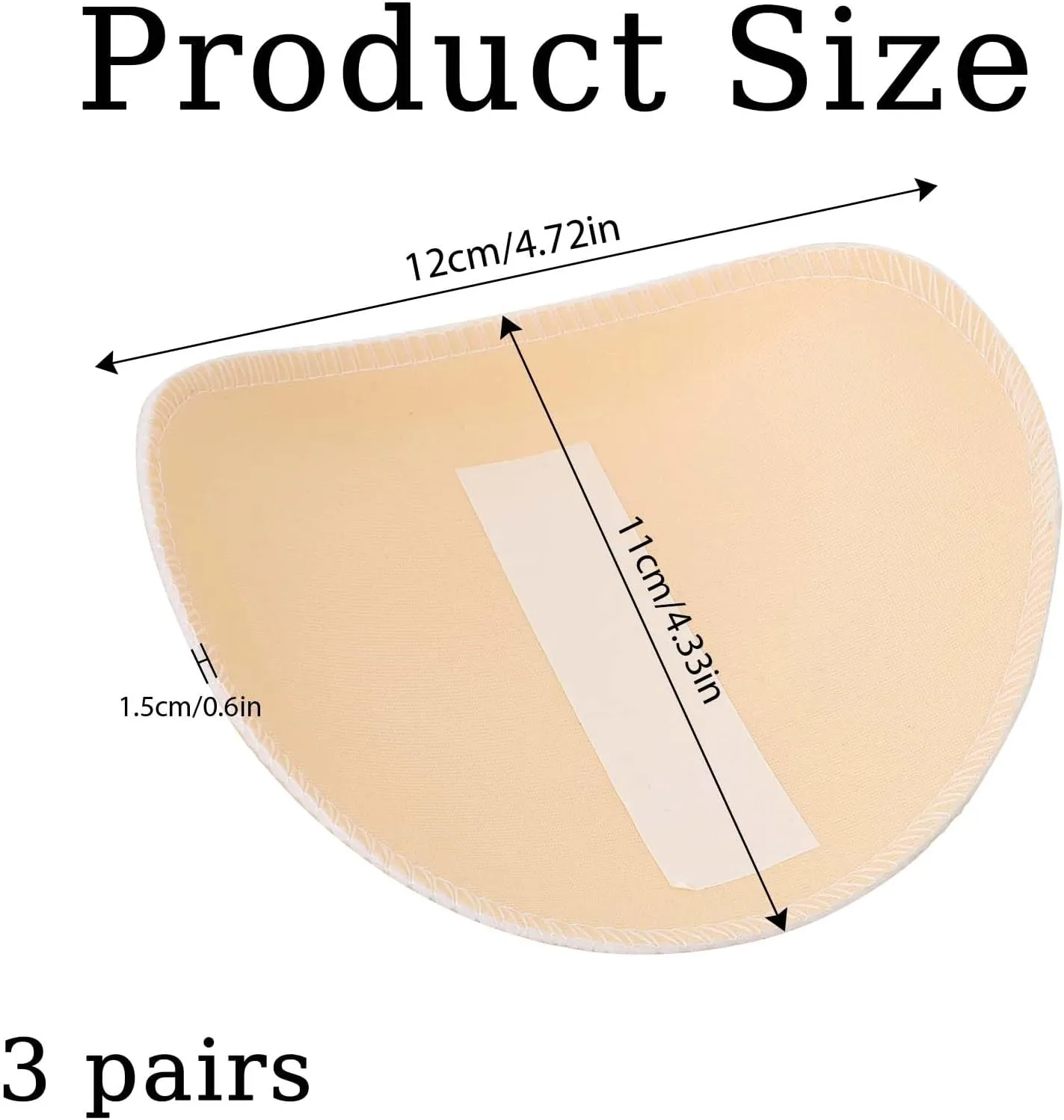 3 Pairs Set-in Shoulder Pads Breathable Sponge Covered Shoulder Enhancer Sloping Shoulders High Low Shoulders