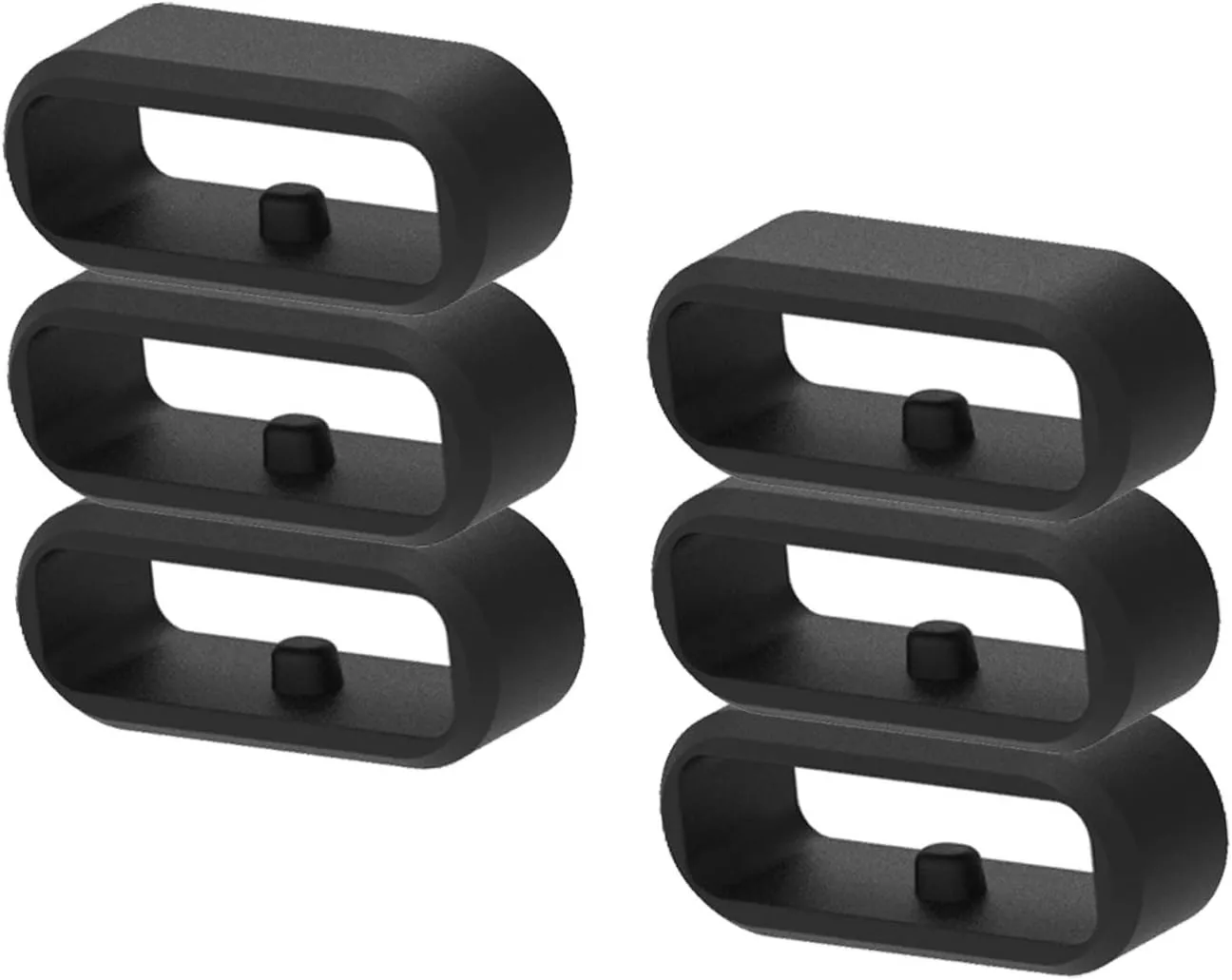 6-Pack Fastener Rings Compatible with Garmin Vivoactive 6 5 3/Forerunner 645 245 45 55 165/Venu Sq Sq2/Vivomove/Fenix 7S 6S 5S Band Keeper, Silicone Replacement Watch Band Loop/Holder/Clips