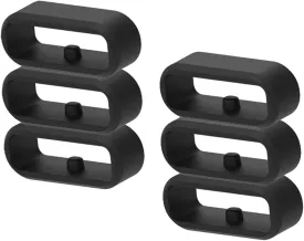 6-Pack Fastener Rings Compatible with Garmin Vivoactive 6 5 3/Forerunner 645 245 45 55 165/Venu Sq Sq2/Vivomove/Fenix 7S 6S 5S Band Keeper, Silicone Replacement Watch Band Loop/Holder/Clips