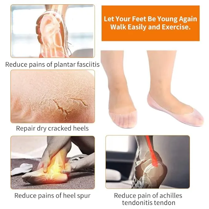 Abhijeet enterprise Foot care silicone anti Cracked Foot moisturizing gel heel sleeve protector back foot cushion heel protector