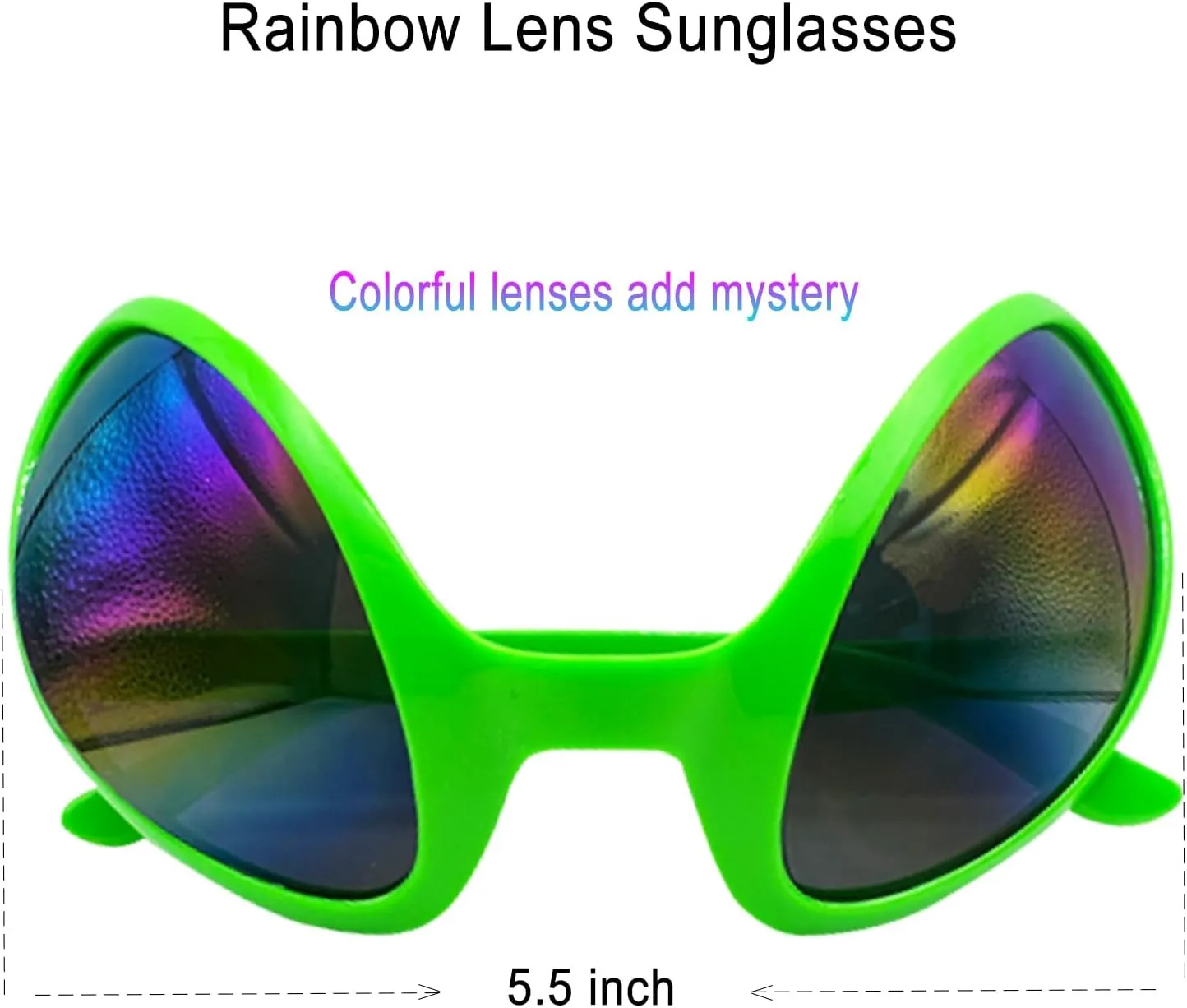 Alien Headband, Alien Costume for Adult Women and Kids, Halloween Accessories: Glasses, Gloves, Holographic Glitter