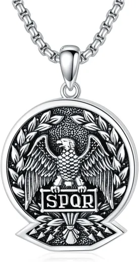 Animal Necklace for Men 925 Sterling Silver Lion/Tiger/Satanic Goat/Owl/Scorpion/Eagles/Deer Necklace Animal Pendant Jewelry for Birthday Christmas
