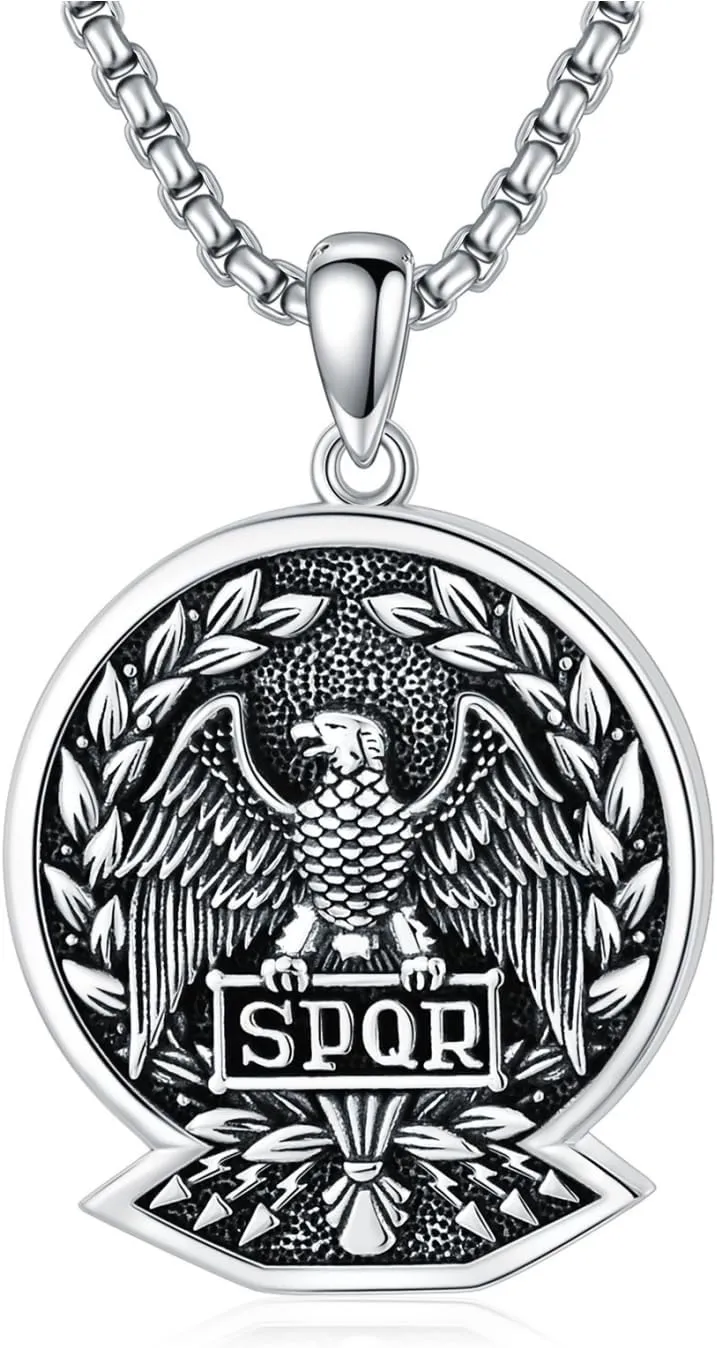 Animal Necklace for Men 925 Sterling Silver Lion/Tiger/Satanic Goat/Owl/Scorpion/Eagles/Deer Necklace Animal Pendant Jewelry for Birthday Christmas