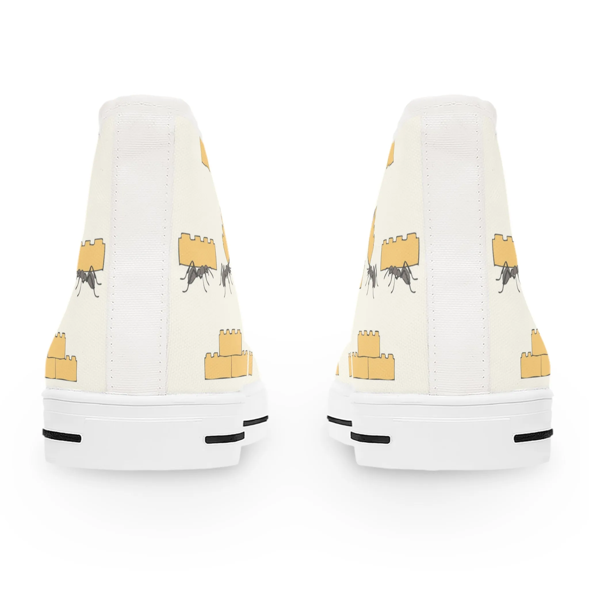Ant and Yellow Brick Women's High Top Sneakers