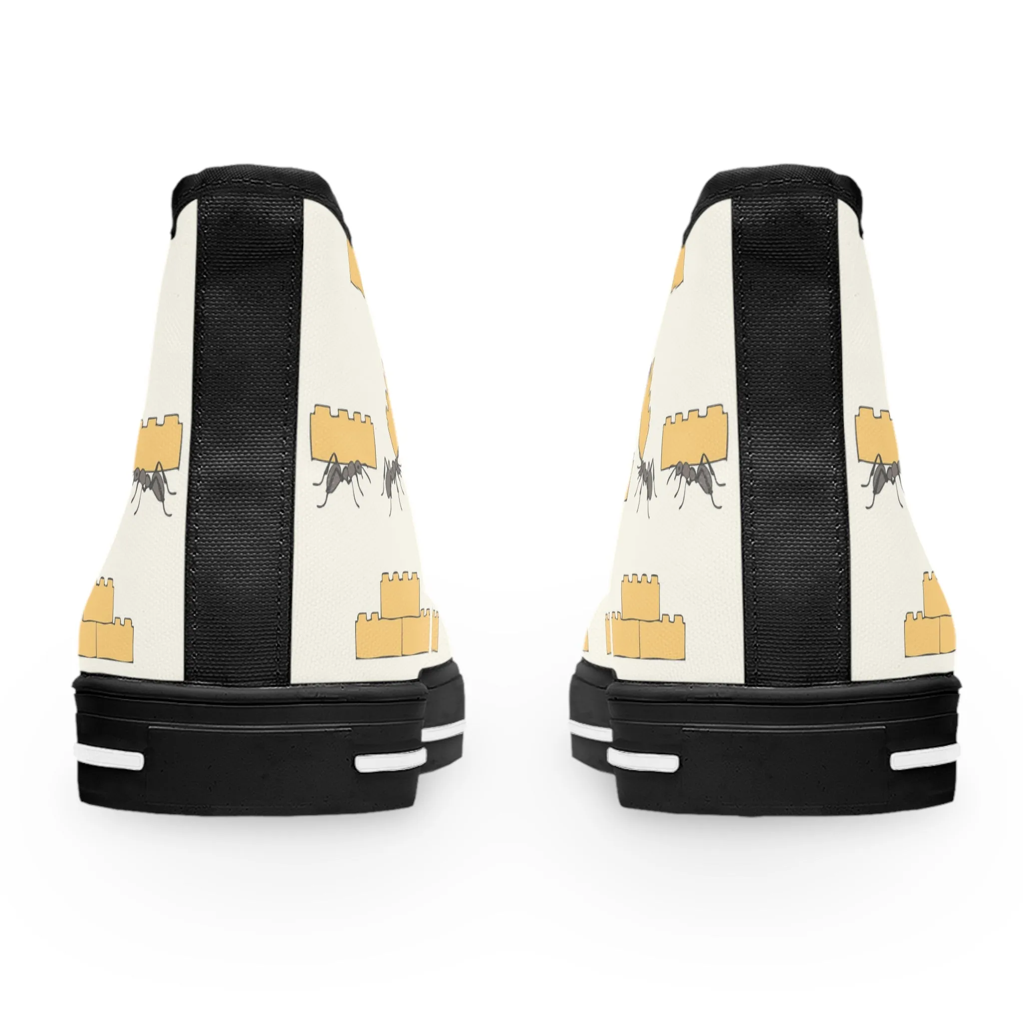 Ant and Yellow Brick Women's High Top Sneakers