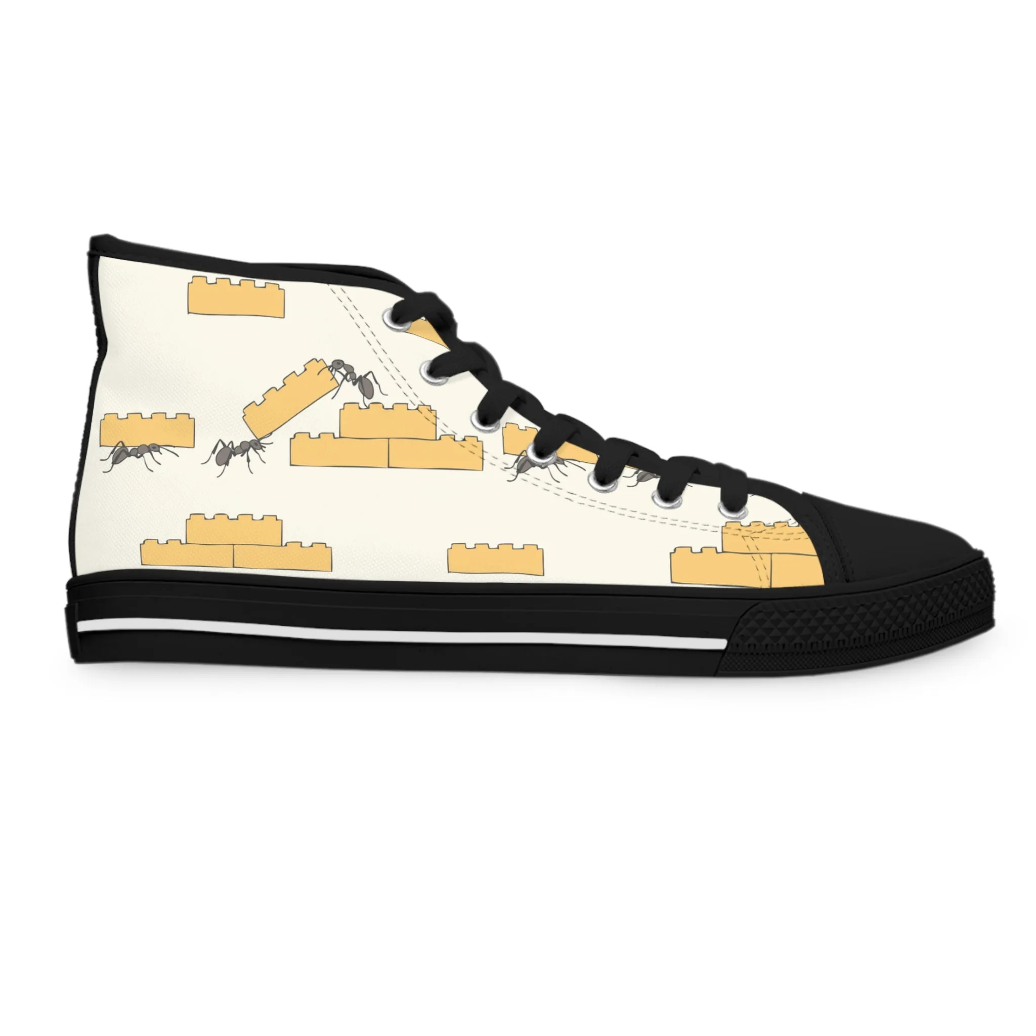 Ant and Yellow Brick Women's High Top Sneakers