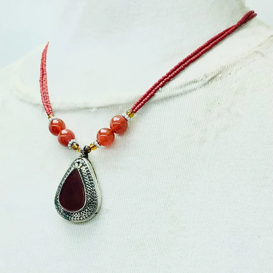 Beaded Chain Handmade Pendant Necklace