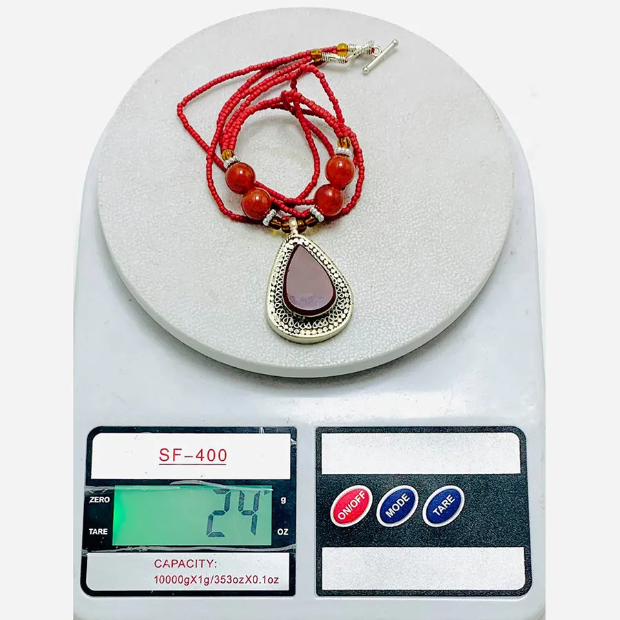 Beaded Chain Handmade Pendant Necklace
