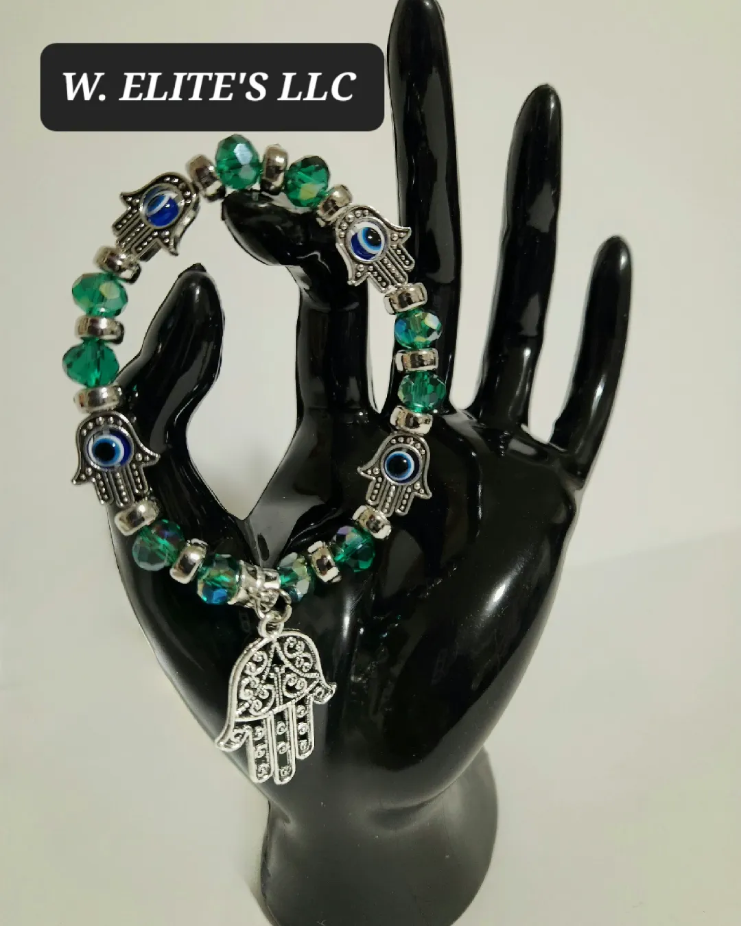 Beaded Hamsa bracelet