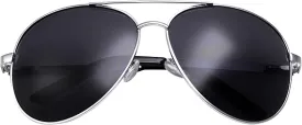 Big XL Wide Frame Extra Large Aviator Sunglasses (Silver)