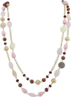 Bocar Long Necklaces for Women Trendy, Boho Layered Crystal Beaded Collar Necklaces for Women, Fashion Statement Necklaces Jewelry