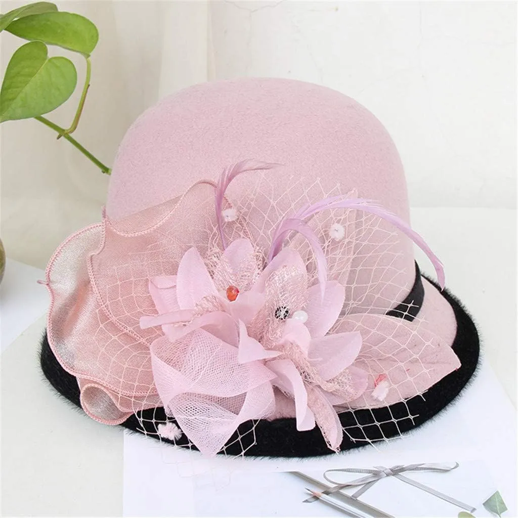 Bowler Hat, Retro Unisex Wide Brim Round Cap, Fedora Bowler Hat Valentines Day