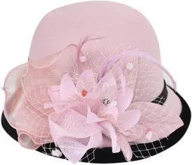 Bowler Hat, Retro Unisex Wide Brim Round Cap, Fedora Bowler Hat Valentines Day