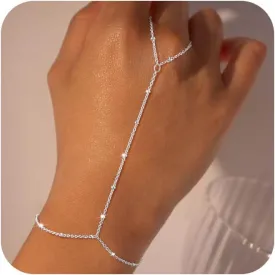 Bracelets for Women, Waterproof 14K Gold/Silver Plated Stackable Bracelets for Women Non Tarnish Trendy Dainty Paperclip Figaro Box Herringbone Hand Chain Bracelet Pack Stack Adjustable Jewelry for Women