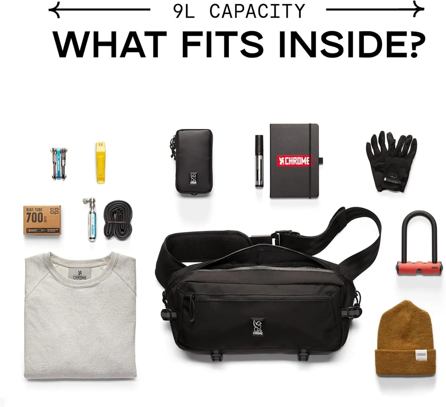 Chrome Industries Kadet Sling Messenger Bag ??Crossbody Backpack for Women and Men w/Quick Release Buckle