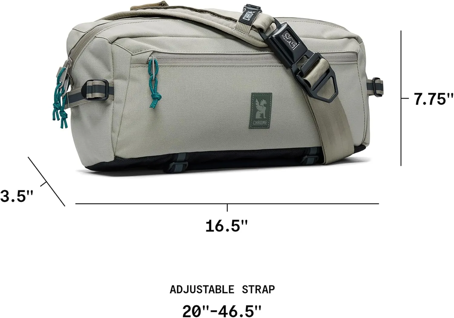 Chrome Industries Kadet Sling Messenger Bag ??Crossbody Backpack for Women and Men w/Quick Release Buckle
