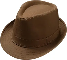 Classic Fedoras Hats Short Brim Panama Summer Beach Sun Hat UPF 50  Jazz Hat for Men Women Costume Accessories Coffee