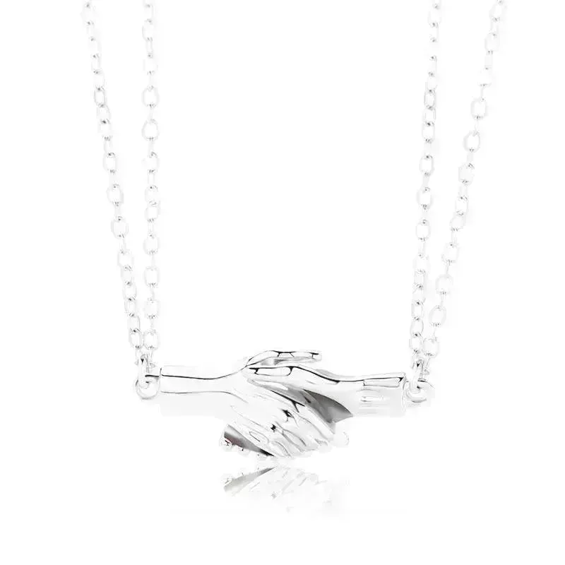 Creative Magnet Necklace Love Heart Broken Men And Women