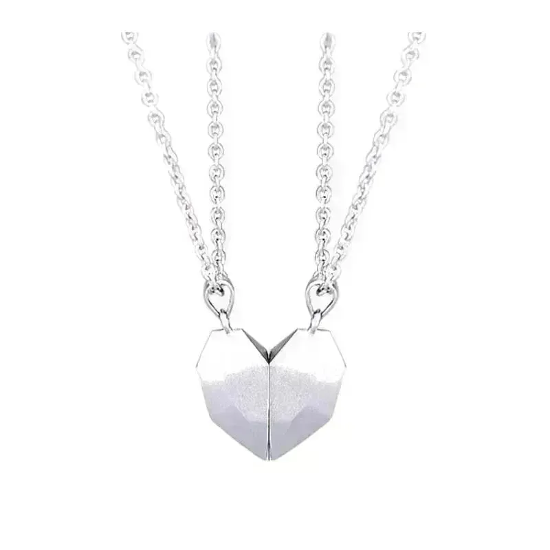 Creative Magnet Necklace Love Heart Broken Men And Women