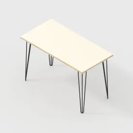 Custom Plywood Desk with Hairpin Legs