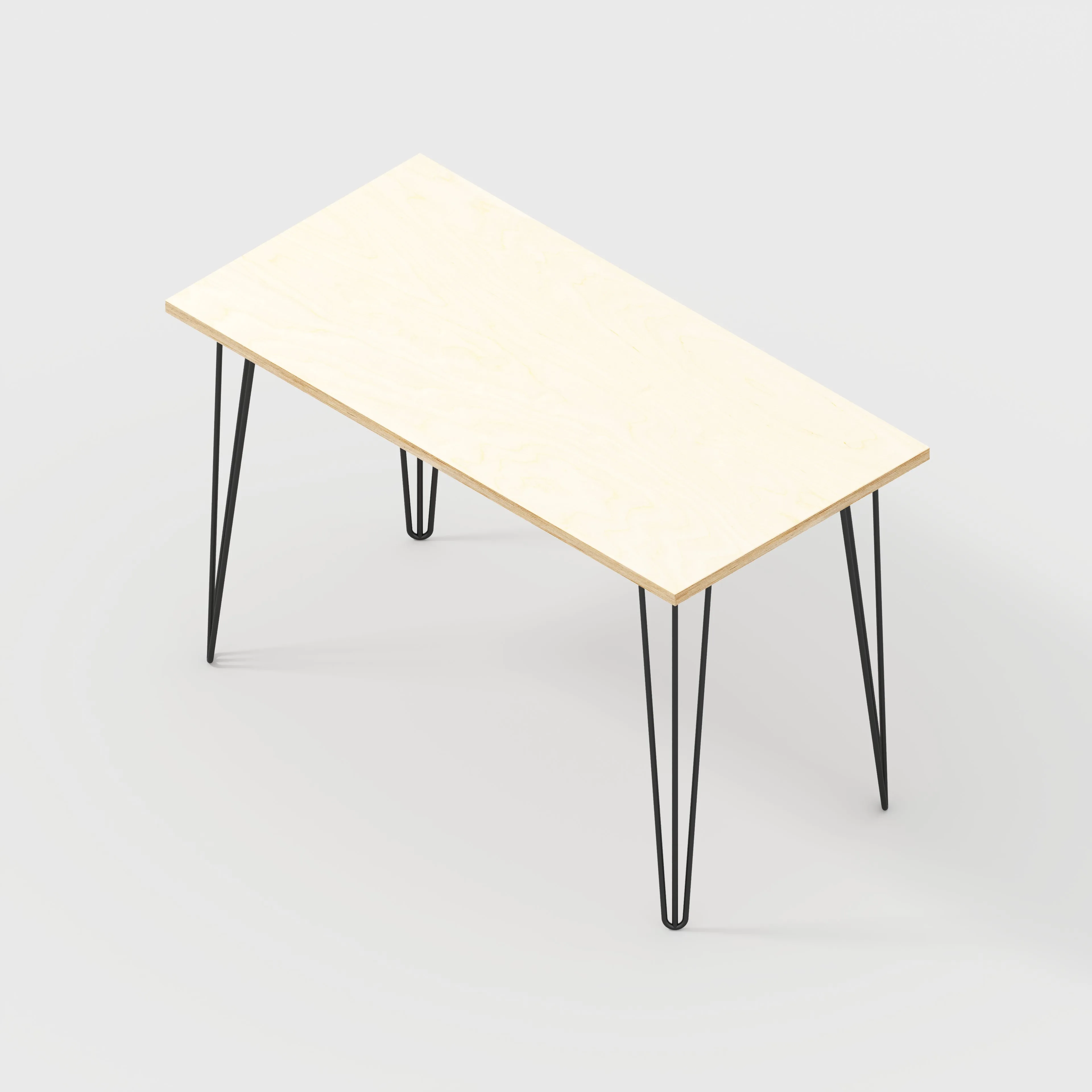 Custom Plywood Desk with Hairpin Legs