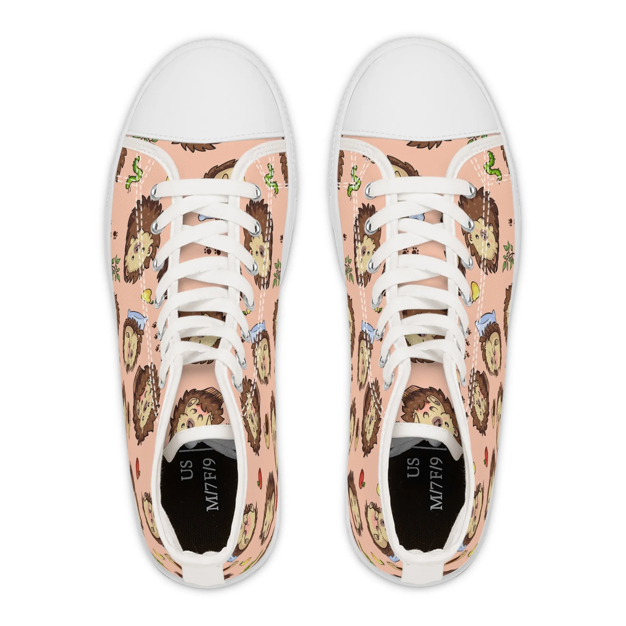 Cute Colorful Hedgehog Women's High Top Sneakers