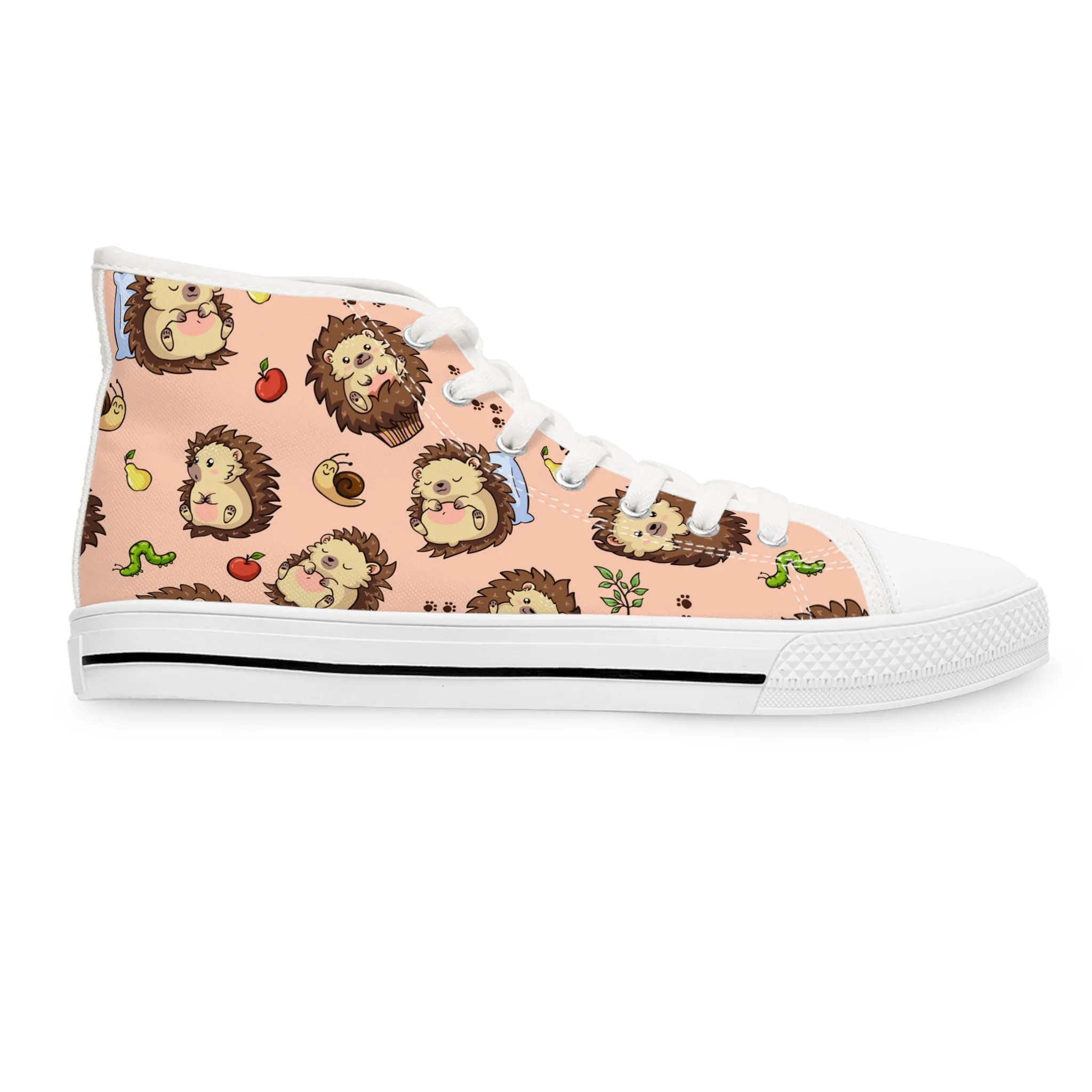 Cute Colorful Hedgehog Women's High Top Sneakers