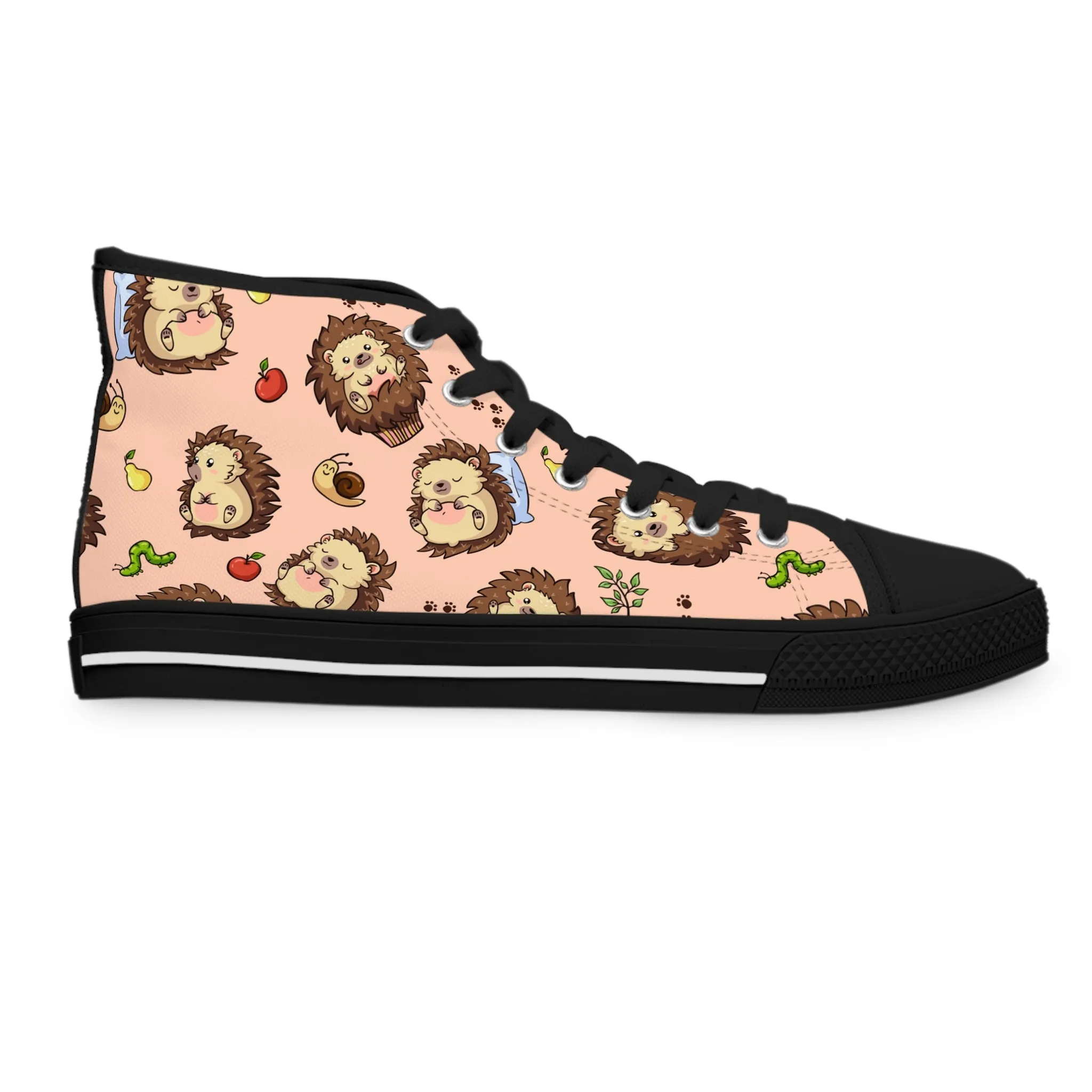 Cute Colorful Hedgehog Women's High Top Sneakers