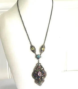 Czech Filigree 30's Pendant Necklace