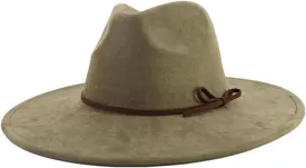 Dcvmvmn Men and Women Fedora Hat with Same Color Accessories Wide Brim Hat Panama Hat