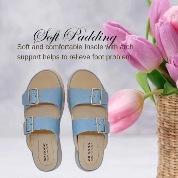 DR.KONG WOMEN REMOVABLE INSOLE SANDALS DK-S8000458-LBU(RP : $169)