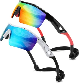FEISEDY 3Pack Kids Teens Baseball Polarized Sunglasses Sports TR90 Frame Boys Girls Cycling B2454