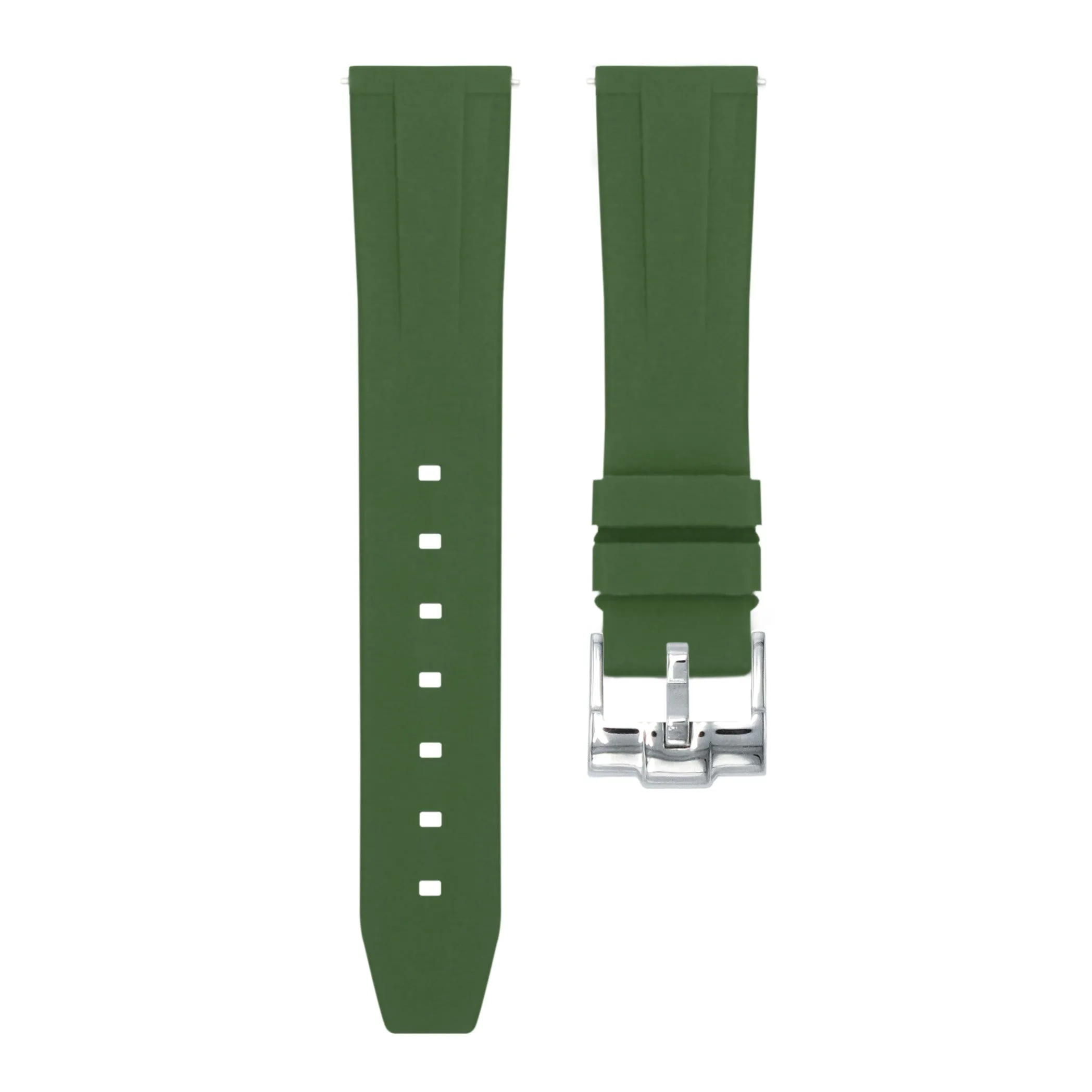 Forest Green - Quick Release Rubber Watch Strap For Omega x Swatch Moonswatch
