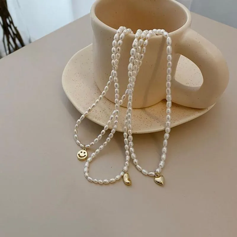 Freshwater Square Pearl Multilayer Necklace Charm Jewelry YSS0411