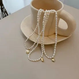 Freshwater Square Pearl Multilayer Necklace Charm Jewelry YSS0411