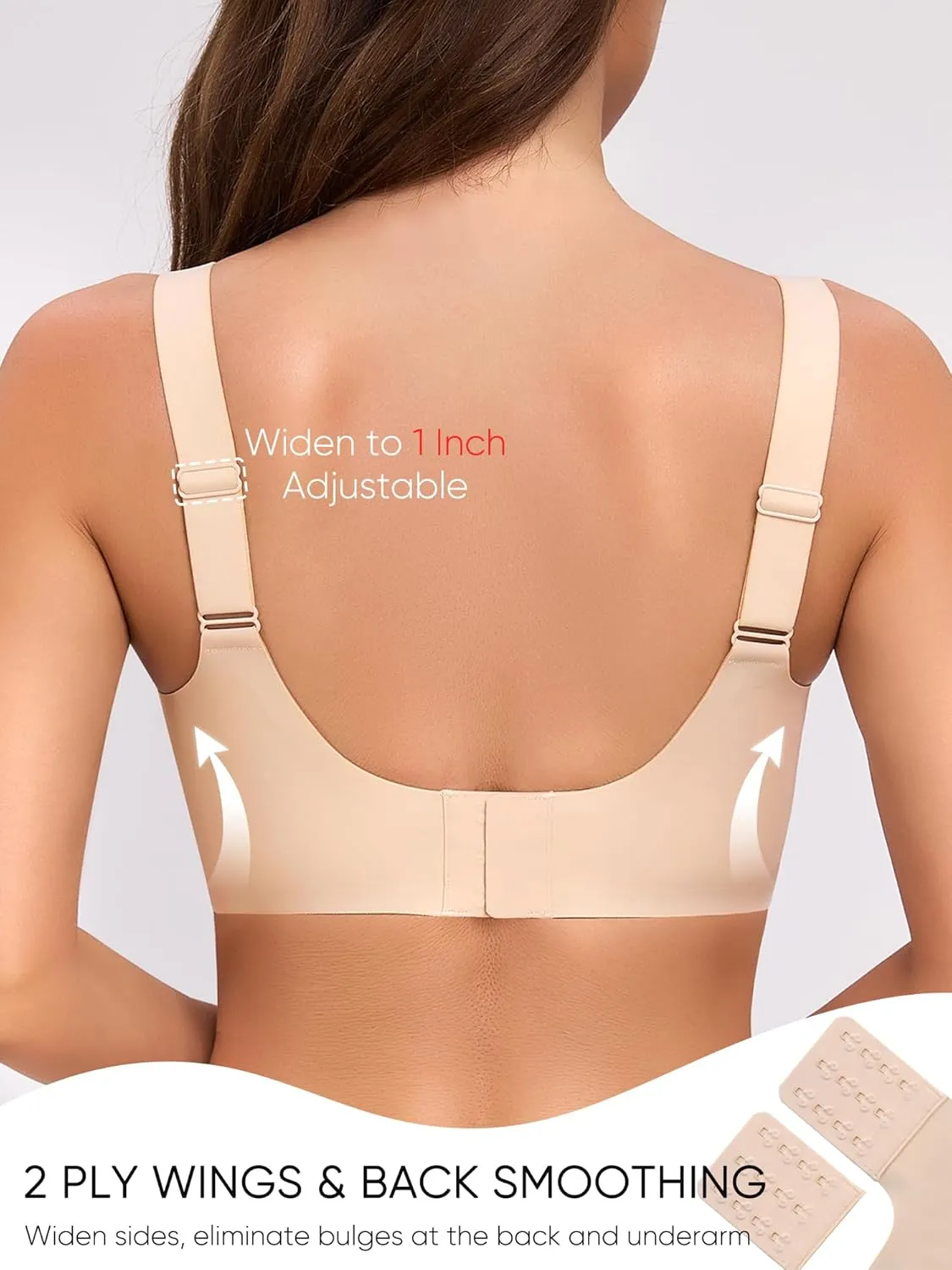 Gailife Crossover Bras for Women No Underwire Wireless Bralettes Seamless Supportive T Shirt Everyday Bras