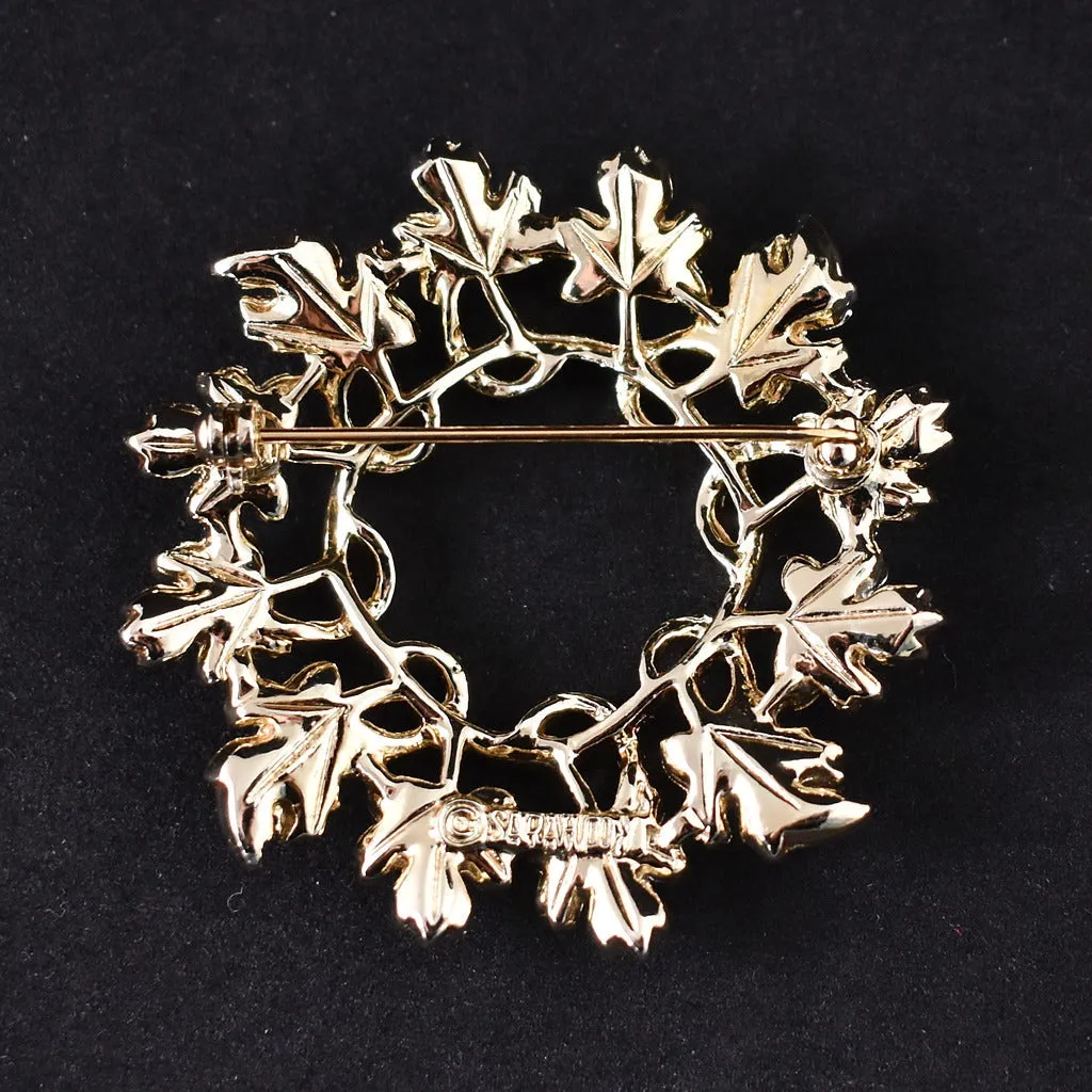 Garland Leaf Vintage Brooch
