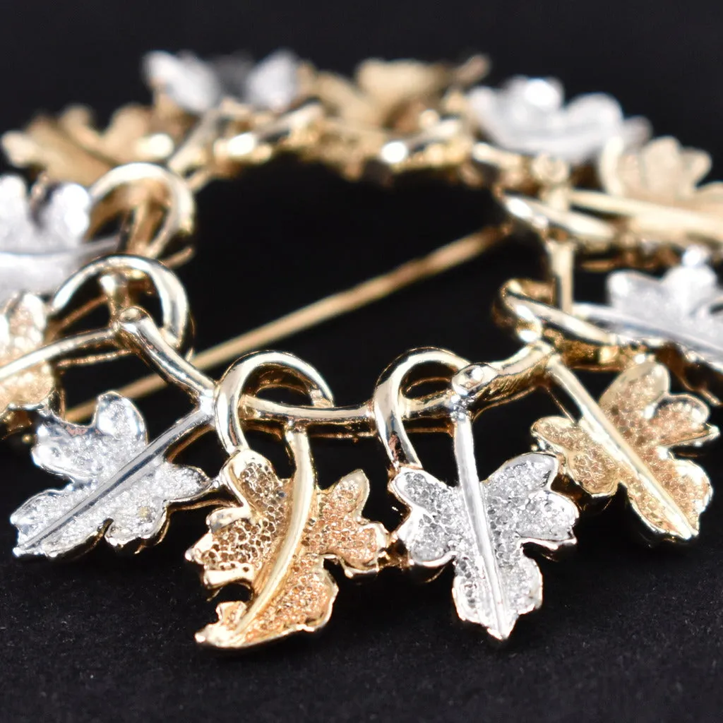 Garland Leaf Vintage Brooch