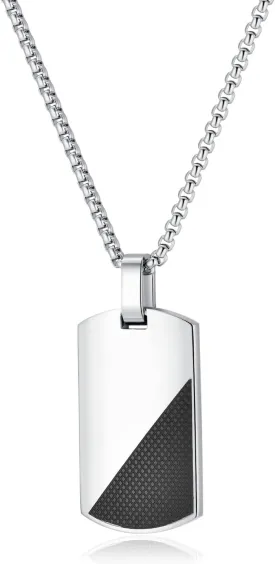 GAVU Dog Tag Necklace for Men, Men's Stainless Steel Necklace 22"/24"