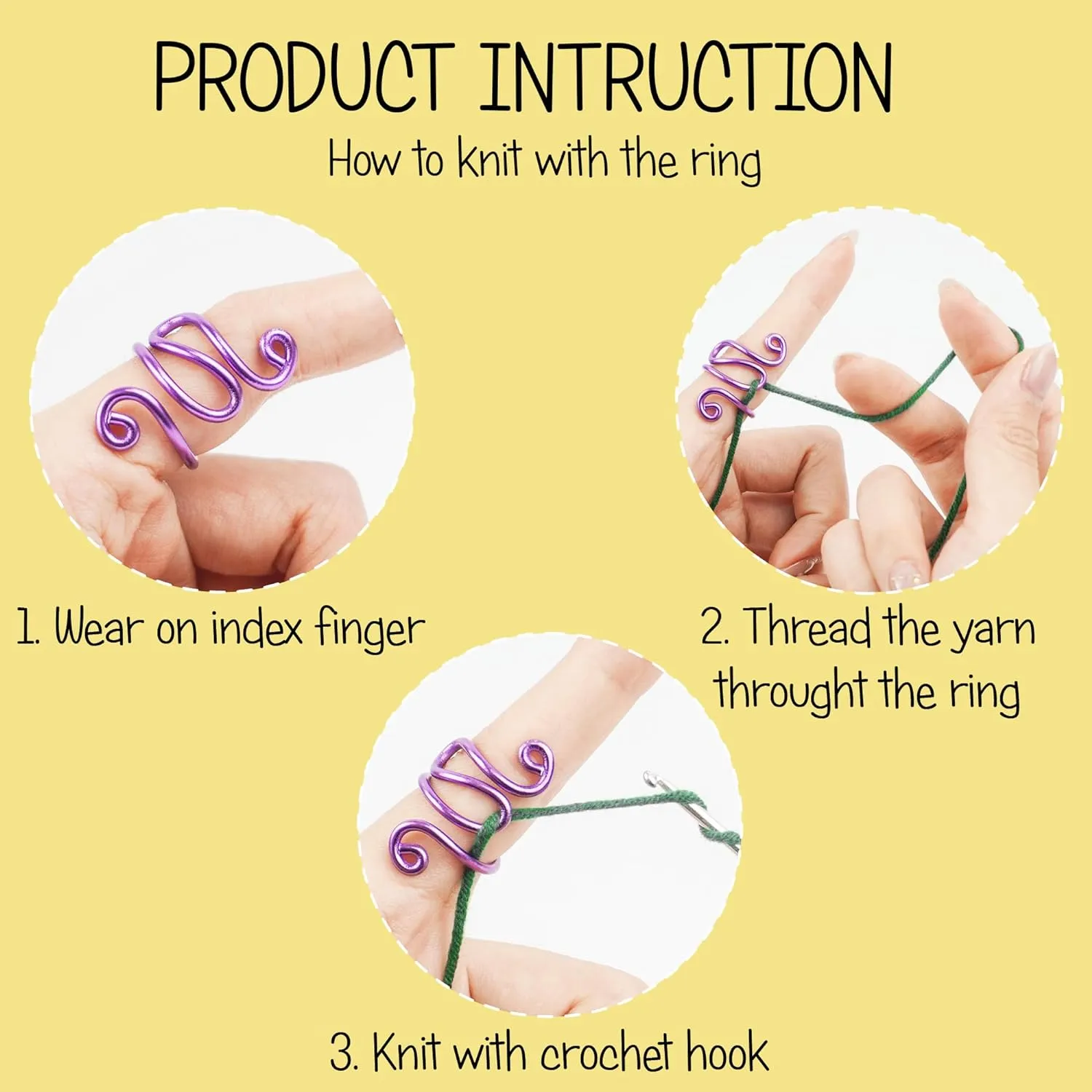 Handmade Crochet Tension Ring, Yarn Tension Ring For Crochet, Crochet Gifts For Crocheters, Mother's Day Gifts, Birthday Gifts For Women, Birthday Gift For Grandma, Gifts For Her Wife