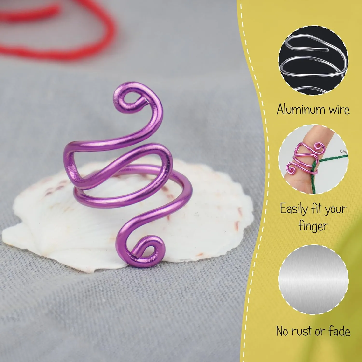 Handmade Crochet Tension Ring, Yarn Tension Ring For Crochet, Crochet Gifts For Crocheters, Mother's Day Gifts, Birthday Gifts For Women, Birthday Gift For Grandma, Gifts For Her Wife