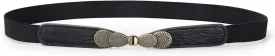 JASGOOD Women Skinny Elastic Stretch Belt for Dresses Retro Ladies Waist Vintage Thin Belt