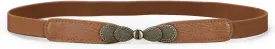 JASGOOD Women Skinny Elastic Stretch Belt for Dresses Retro Ladies Waist Vintage Thin Belt